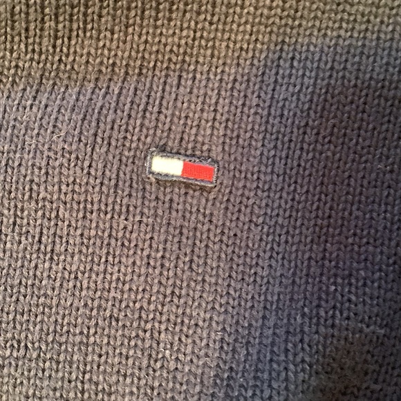 Tommy Hilfiger Sweater Men’s Large Crewneck Cotton Navy - Picture 3 of 11